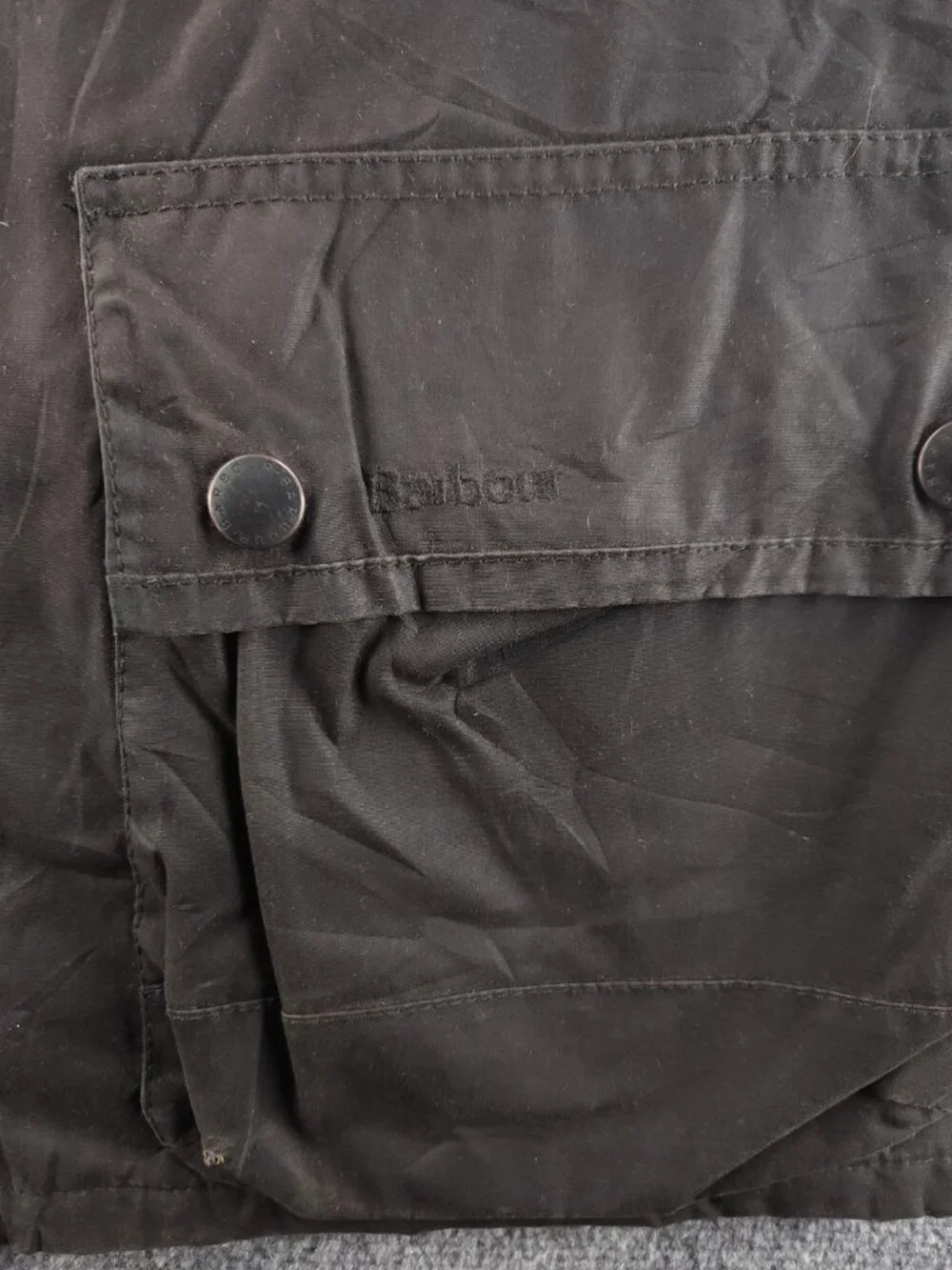 Barbour SURTEES International Medium Gray Insulated Winter Wax Jacket Men Biker